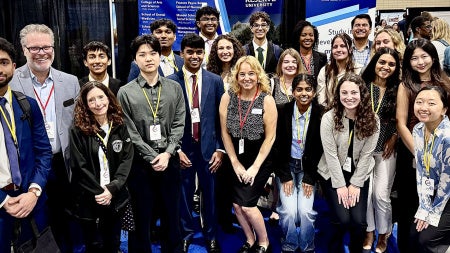 A group of CWRU students pose for a photo at the National Conference on Undergraduate Research
