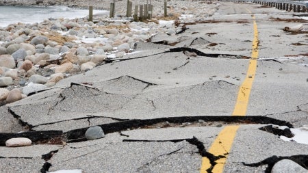 deteriorating road