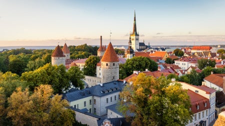 Tallinn, Estonia from overhead