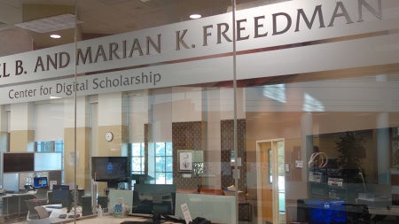 The Freedman Center for Digital Scholarship at Kelvin Smith Library.