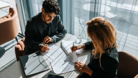 Image of a business deal taking place