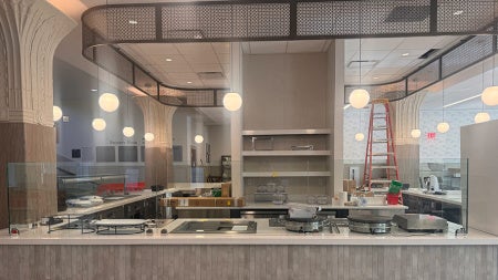 Photo of the counter at the newly renovated Tomlinson Marketplace on the first floor