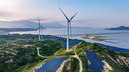 Image of solar and wind farms
