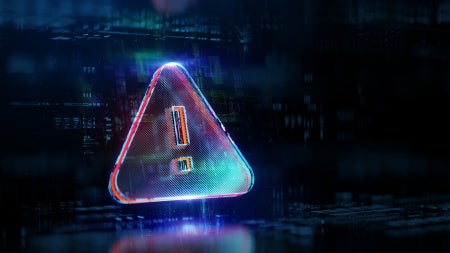 Imaging of warning signs on data information on a computer