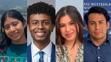 Mia Osborne, Jaral Arroyo-Jefferson, Abigail Figueroa and Miguel Munoz