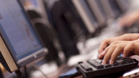 student-typing