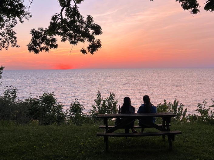 Lake Erie at sunset