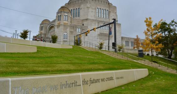 Image of the Nord Greenway on East 105th Street near the Maltz Performing Arts Center