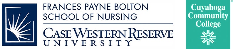 Banner displaying the CWU FPB School of Nursing logo with Cuyahoga Community College logo.