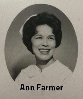 Class photo of FPB alumna Ann Farmer from when she graduated in 1963.
