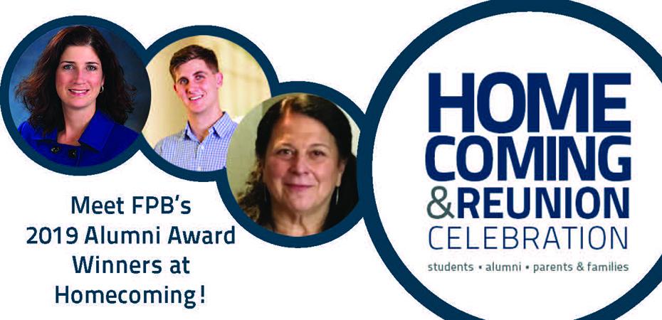 Photos of the 2019 Frances Payne Bolton School of Nursing Alumni Award Winners with a message to join them at 2019 Homecoming.