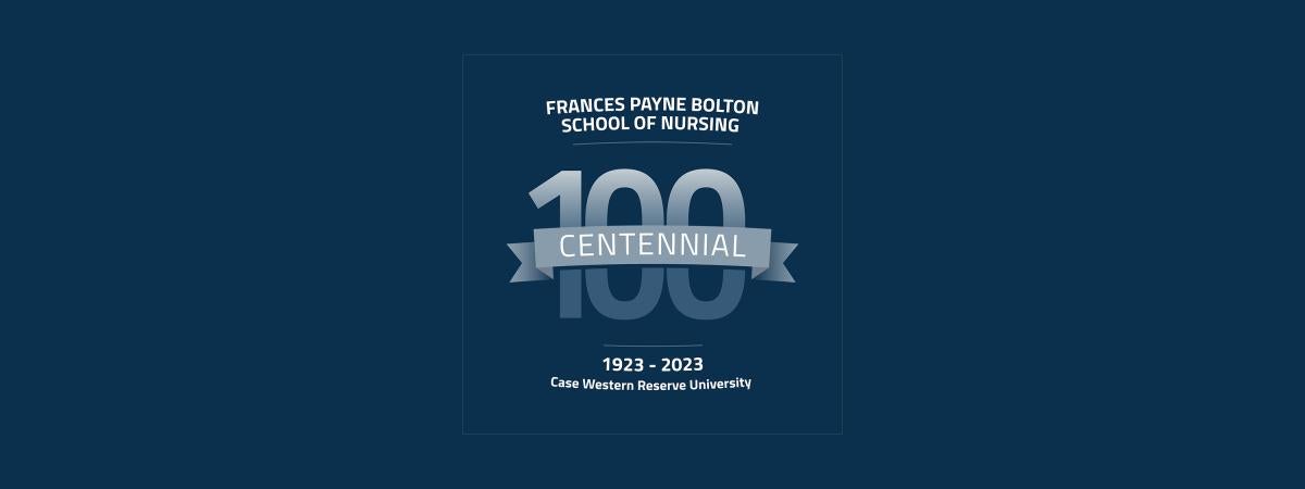 Frances Payne Bolton School of Nursing Centennial 2023 logo