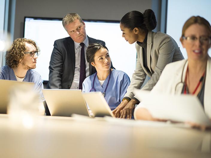 Stock photo of a general business meeting.