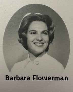 Class photo of FPB alumna Barbara Flowerman from when she graduated in 1963.