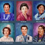Collage of illustrated portraits of 10 nursing leaders throughout history.