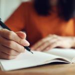 Writing a Letter Stock Image