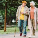 Elderly Couple Walking