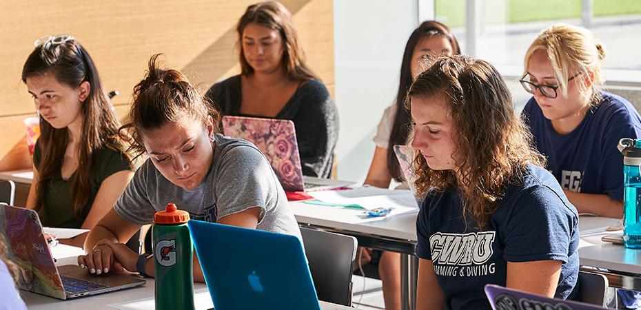 Nursing students in class at the Health Education Campus at Case Western Reserve University.