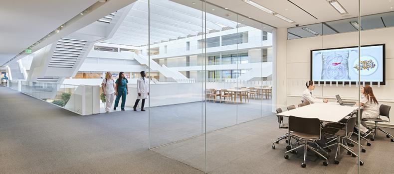 Students on the Health Education Campus at Case Western Reserve University.