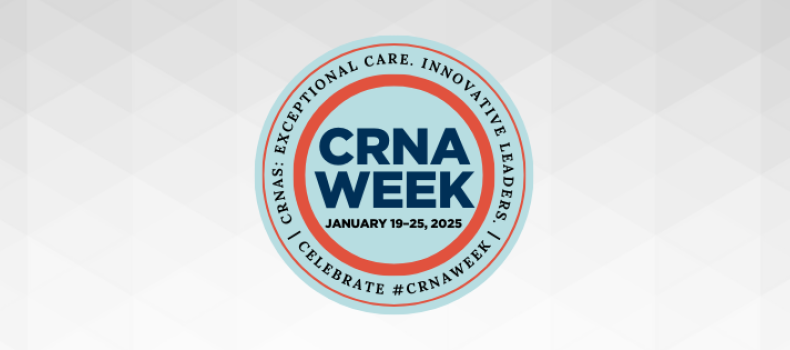 A circle logo with the words National CRNA Week 2024
