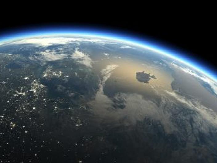 View of the Earth from space.