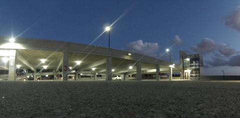 Exterior of the Veale Center Parking Garage at Case Western Reserve University