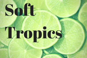 Soft Tropics title over cut limes