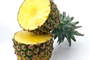 Pineapple cracked open