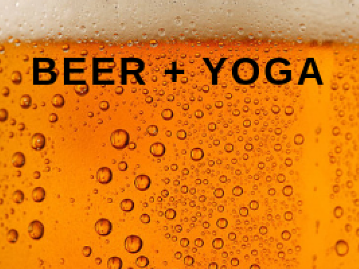 beer in glass, BEER + YOGA