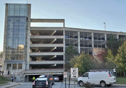 Veale Parking Lot from the north side