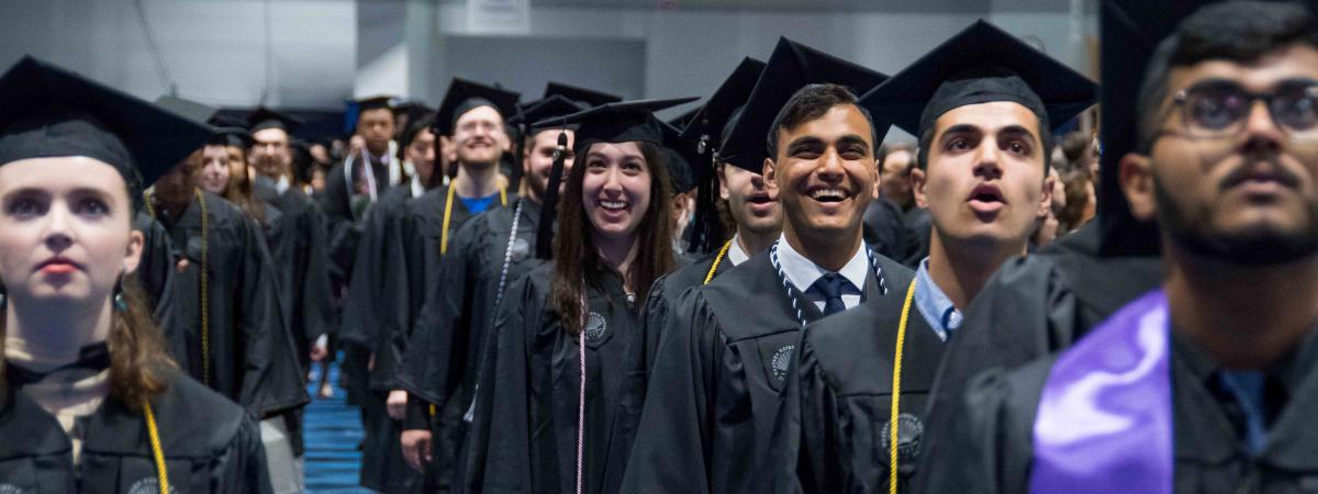 group of case western reserve graduates at commencement 2019