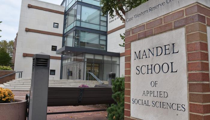 Exterior view of Mandel School of Applied Social Sciences at Case Western Reserve University