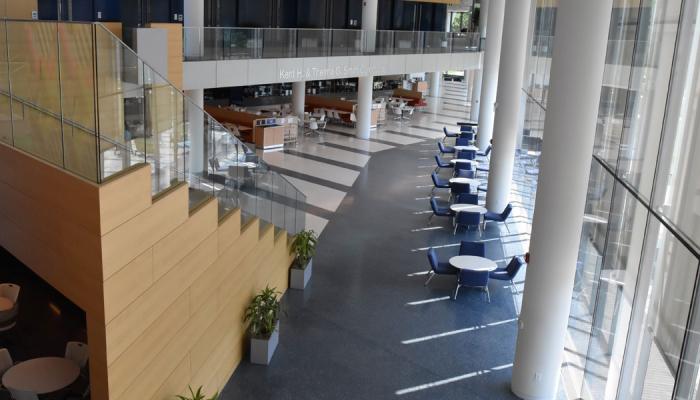 Interior view of the main floor of the Tinkham Veale University Center at Case Western Reserve University