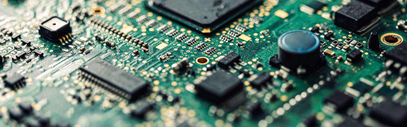 A close up of a circuit board