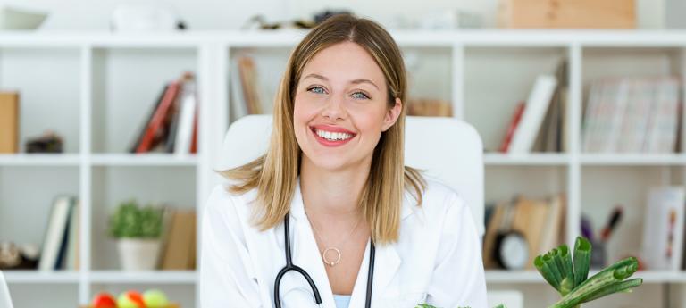 Nutritionist smiling at the camera