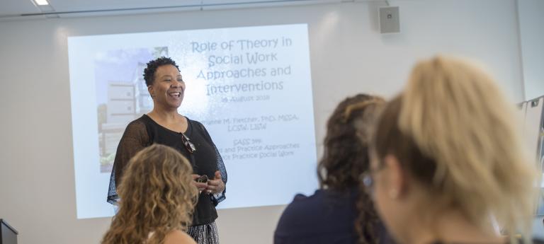 Case Western Reserve University professor teaching at the Mandel School