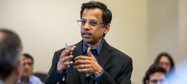 Satish Nambisan giving a lecture