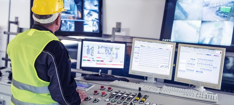 An engineer in a control room