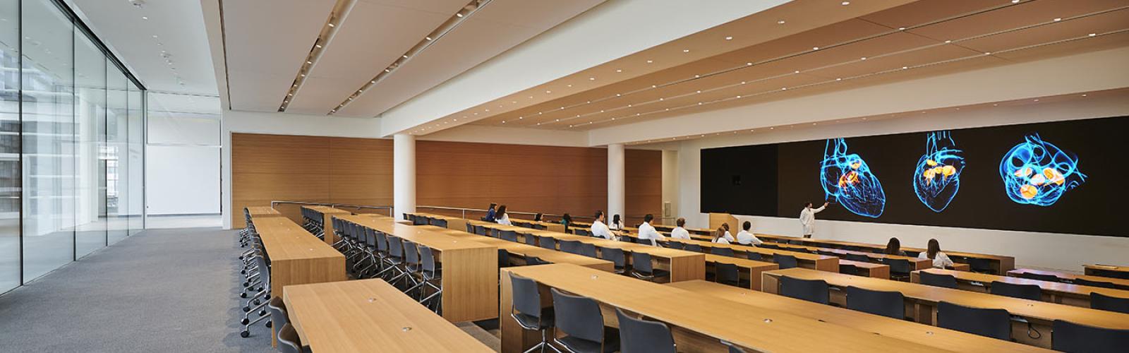 Inside the health education campus at CWRU