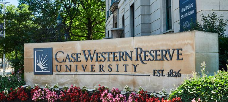 A Case Western Reserve University sign