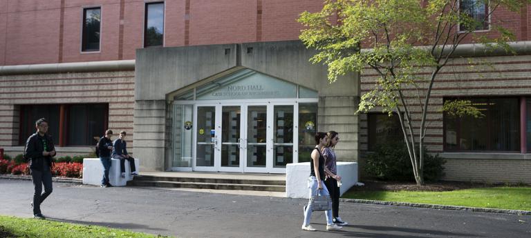 The outside of Nord Hall at Case Western Reserve
