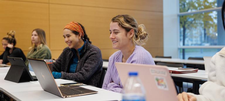 Nursing students in a lecture hall