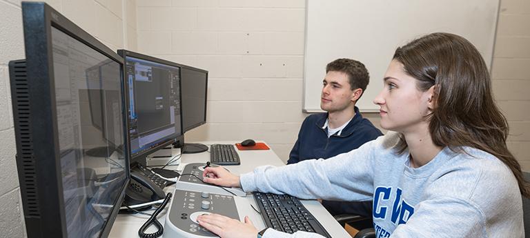 Students on computers