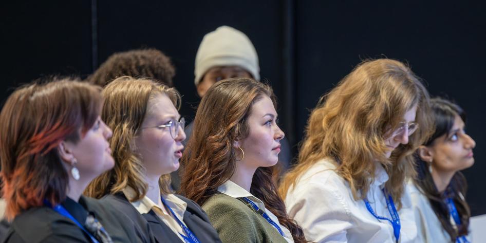 Audience members at the Undergraduate Student Showcase