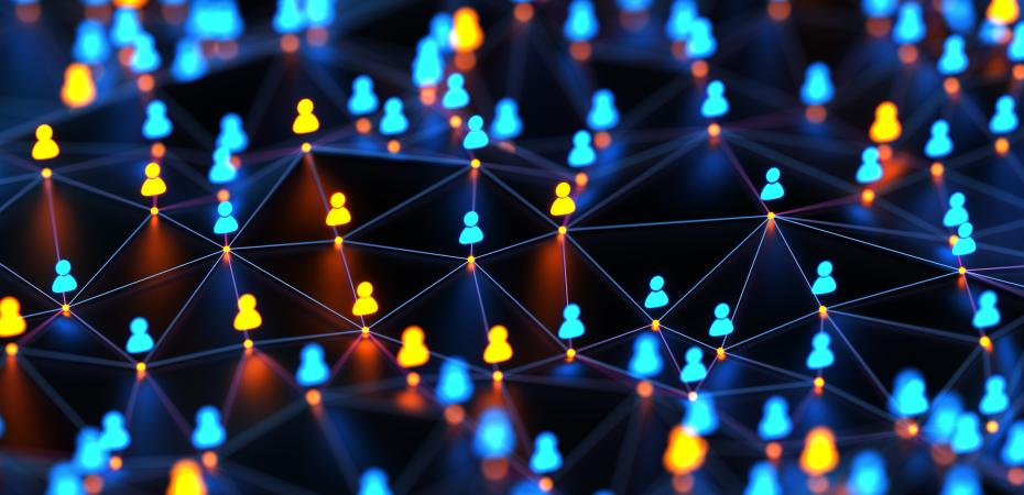 Futuristic digital background. Abstract connections technology and digital network.
