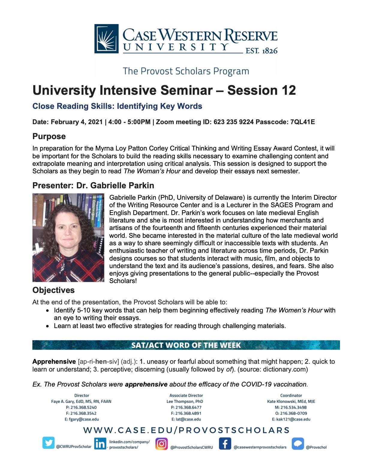 University Seminar 12
