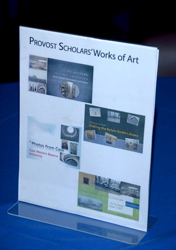 A flyer that says Provost Scholars' Works of Art