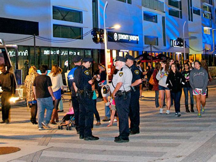 CWRU security officers at a campus event