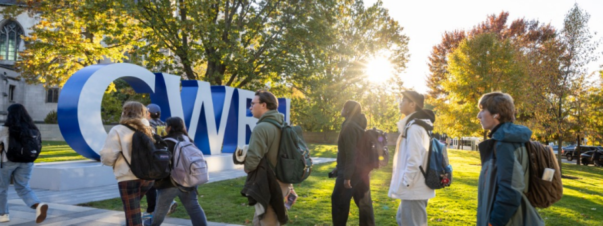 Students walking the Quad
