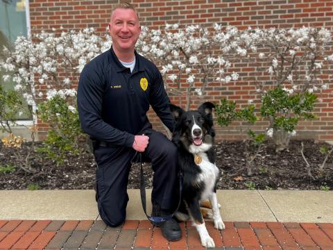 Chief Owens and K9 Maverick